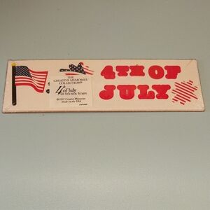 Creative Memories Sticker Pack 4th Of July 10 Sticker Strips 1997 New In Package